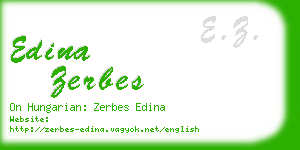 edina zerbes business card